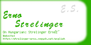 erno strelinger business card